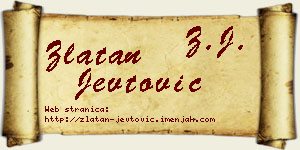 Zlatan Jevtović vizit kartica